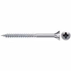 Fischer 551140, Vis, Acier zingué, Bois, Zinc, Filetage partiel, Tête fraisée