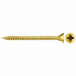 La fischer FSP II CZF YC est une vis pour panneaux d'aggloméré galvanisée, passivée jaune, à tête fraisée, entraînement par e ...
