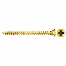 Fischer 551166, Vis, Acier zingué, Bois, Zinc, Filetage complet, Tête fraisée