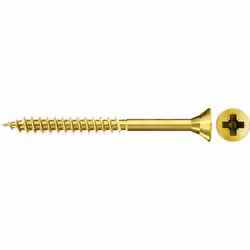 Fischer 551182, Vis, Acier zingué, Bois, Zinc, Filetage partiel, Tête fraisée
