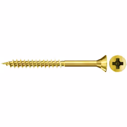 Fischer 551188, Vis, Acier zingué, Bois, Zinc, Filetage partiel, Tête fraisée