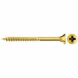 Fischer 551240, Vis, Acier zingué, Bois, Zinc, Filetage partiel, Tête fraisée