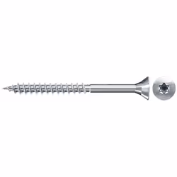 Fischer 551248, Vis, Acier zingué, Bois, Zinc, Filetage partiel, Tête fraisée