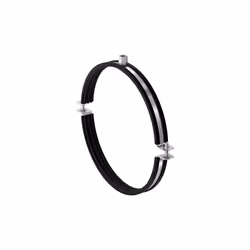 Fischer 542962, Collier pour conduit de ventilation, Noir, Acier, EPDM, Butadiène-styrène (SBR), Acier zingué, 0,8 kN, M8/M10 ...