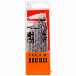 Fischer 543025, Perceuse, Embout de perçage à spirales, Ciment aéré, Brique, Maçonnerie, Pierre naturelle, Plaque de plâtre, ...