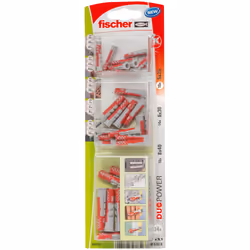 Fischer 545751, Kit de fiches murales et vis, Brique, Béton, 24 pièce(s)