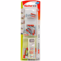 Fischer 545752, Kit de fiches murales et vis, Brique, Béton, 12 pièce(s)