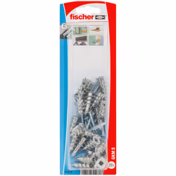Fischer 545974, Kit de fiches murales et crochets, Plaque de fibre Gypsum, 20 pièce(s)