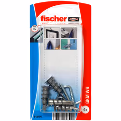Fischer 546106 ancrage à vis et cheville murale 4 pièce(s) Kit de fiches murales et crochets