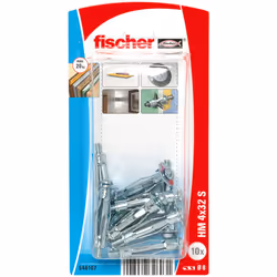 Fischer 546107, Ancrage mural creux (cheville molly), Plaque de plâtre, 32 mm, 8 mm, 3 mm, 1,3 cm