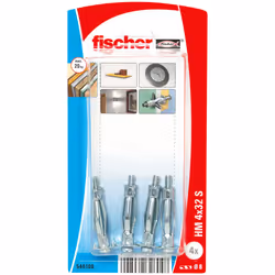 Fischer 546108, Ancrage mural creux (cheville molly), Plaque de plâtre, 32 mm, 8 mm, 3 mm, 1,3 cm