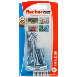Fischer 546114, Ancrage mural creux (cheville molly), Plaque de plâtre, 32 mm, 8 mm, 3 mm, 1,3 cm