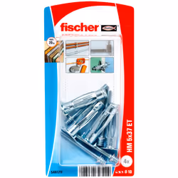 Fischer 546120, Ancrage mural creux (cheville molly), Plaque de plâtre, 37 mm, 1 cm, 6 mm, 1,5 cm