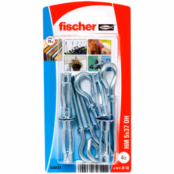 Fischer 546121, Ancrage mural creux (cheville molly), Plaque de plâtre, 37 mm, 1 cm, 4,5 cm, 6 mm