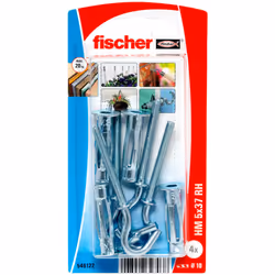 Fischer 546122, Ancrage mural creux (cheville molly), Plaque de plâtre, 37 mm, 1 cm, 4,5 cm, 6 mm