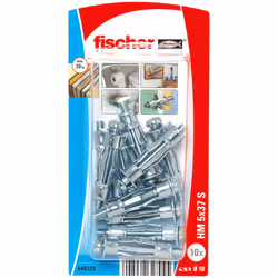 Fischer 546123, Ancrage mural creux (cheville molly), Plaque de plâtre, 37 mm, 1 cm, 6 mm, 1,5 cm