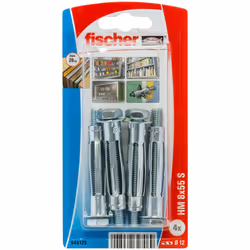 Fischer 546125, Ancrage mural creux (cheville molly), Plaque de plâtre, 55 mm, 1,2 cm, 6,5 cm, 1 cm