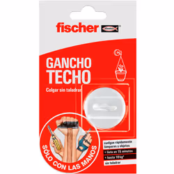 Pour éviter de percer un câble électrique au plafond, collez le crochet pour suspendre la lampe. De plus, le crochet de plafo ...
