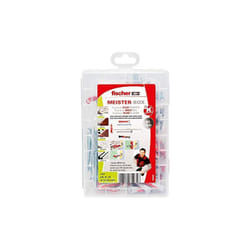 548860 meister-box duoline boîte à outils avec 59 chevilles et 32 vis, chevilles universelles, kit pratique, boîte à che - Fischer