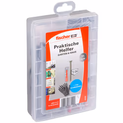 Fischer 553339, Kit de fiches murales et vis, Bois, Acier inoxydable, 40 pièce(s), Boîte