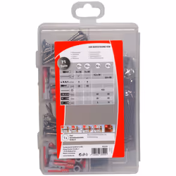 Fischer 553339 ancrage à vis et cheville murale 40 pièce(s) Kit de fiches murales et vis