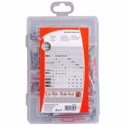 Fischer 553346 ancrage à vis et cheville murale 60 pièce(s) Kit de fiches murales et vis