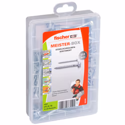 Fischer 553348, Kit de vissage, Métal, Béton, Fibre de bois, Plaque de plâtre, TX40, Boîte, 112 pièce(s)