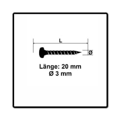 Fischer Power-Fast II 3.0 x 20 - 200 pièces