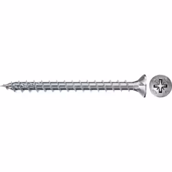 Fischer 670185, Vis, Acier zingué, Bois, Zinc, Filetage complet, Tête fraisée