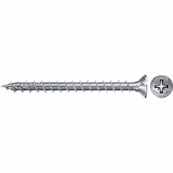 Fischer 670187, Vis, Acier zingué, Bois, Zinc, Filetage complet, Tête fraisée