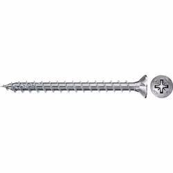 Fischer 670304, Vis, Acier zingué, Bois, Zinc, Filetage complet, Tête fraisée