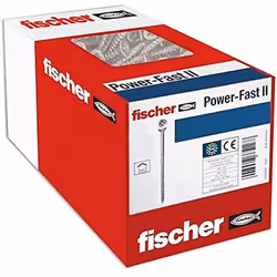 Fischer 670412, Vis, Acier, Bois, Utilité générale, Filetage partiel, Tête plate