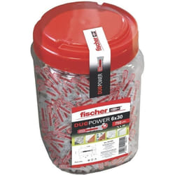 Cheville - Fischer - DuoPower 6x30 - Boîte de 750 - Plastique - Rouge