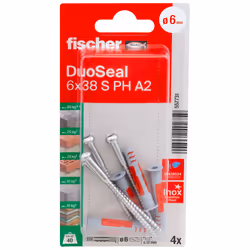 Fischer 557731 ancrage à vis et cheville murale 4 pièce(s)