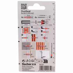 Fischer 557731 ancrage à vis et cheville murale 4 pièce(s) - Vue supplémentaire 4