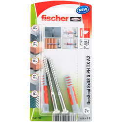 Fischer 557732 ancrage à vis et cheville murale 2 pièce(s)