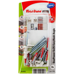 Fischer 557915 ancrage à vis et cheville murale 8 pièce(s) Kit de fiches murales et vis 25 mm