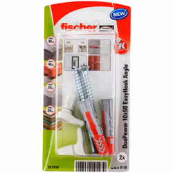 Fischer 557918, Kit de fiches murales et vis, Cruciforme, PZ3, 50 mm, 1 cm, 7 cm