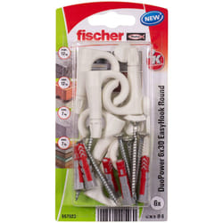 Fischer 557923 ancrage à vis et cheville murale 6 pièce(s) Kit de fiches murales et vis 30 mm