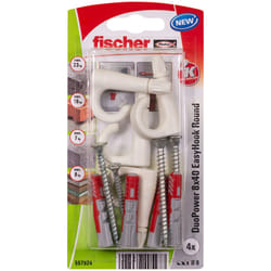 Fischer 557924 ancrage à vis et cheville murale 4 pièce(s) Kit de fiches murales et vis 40 mm