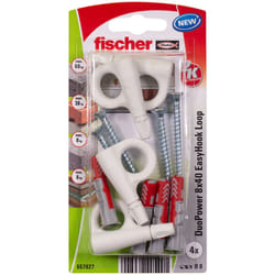 Fischer 557927 ancrage à vis et cheville murale 4 pièce(s) Kit de fiches murales et vis 40 mm