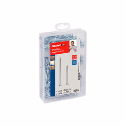 Fischer 562279, Kit de vissage, Acier zingué, Bois, Zinc, Tête fraisée, Cruciforme