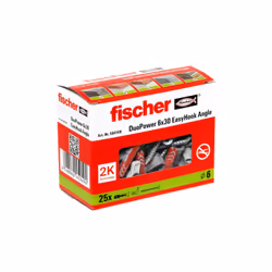 Fischer 564168 ancrage à vis et cheville murale 25 pièce(s) Kit de fiches murales et crochets - Vue supplémentaire 4