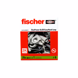 Fischer 564172 ancrage à vis et cheville murale 25 pièce(s) Kit de fiches murales et crochets