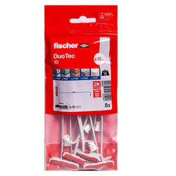 Boite de 8 chevilles Ø10 x 50 mm à bascule en nylon spéciale plafond DuoTec 10 Fischer