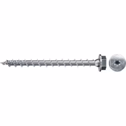 Fischer 566372, Vis, Acier zingué, Bois, Zinc, Filetage complet, Tête hexagonale