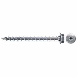 Fischer 566374, Vis, Acier zingué, Bois, Zinc, Filetage complet, Tête hexagonale