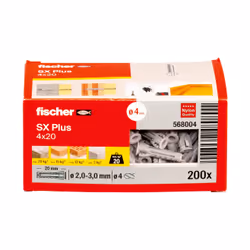 Fischer 568004 ancrage à vis et cheville murale 200 pièce(s) Ancre d'expansion 20 mm - Vue supplémentaire 4