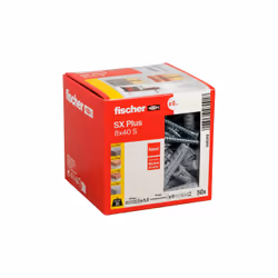 Fischer 568208 ancrage à vis et cheville murale 50 pièce(s) Kit de fiches murales et vis