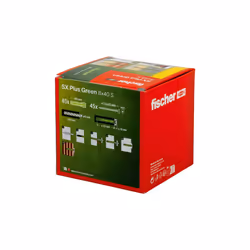 Fischer 567814 ancrage à vis et cheville murale 45 pièce(s) Kit de fiches murales et vis 40 mm